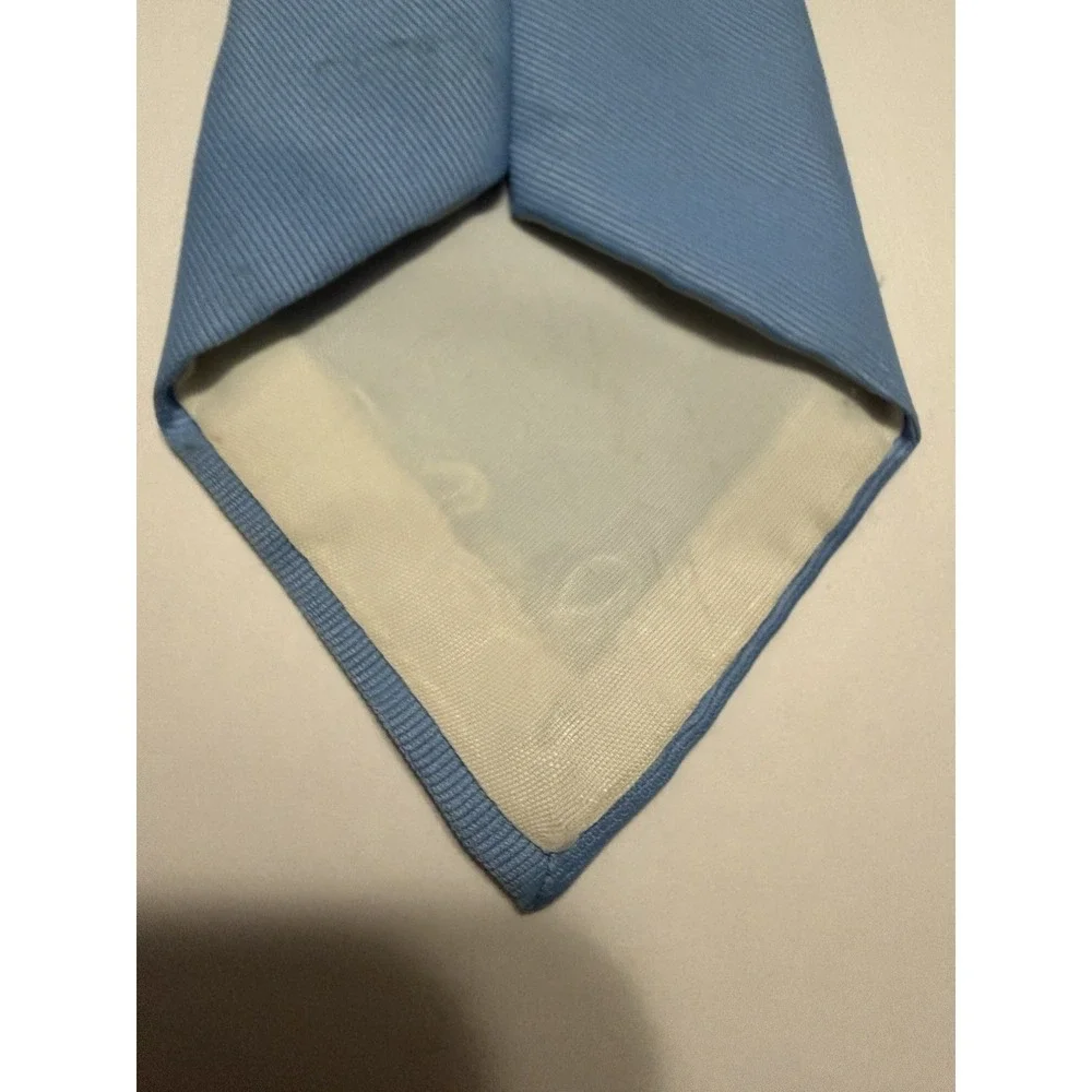 The Men's Shop JCPenney Light Blue Ribbed Polyester Necktie RN 20521
